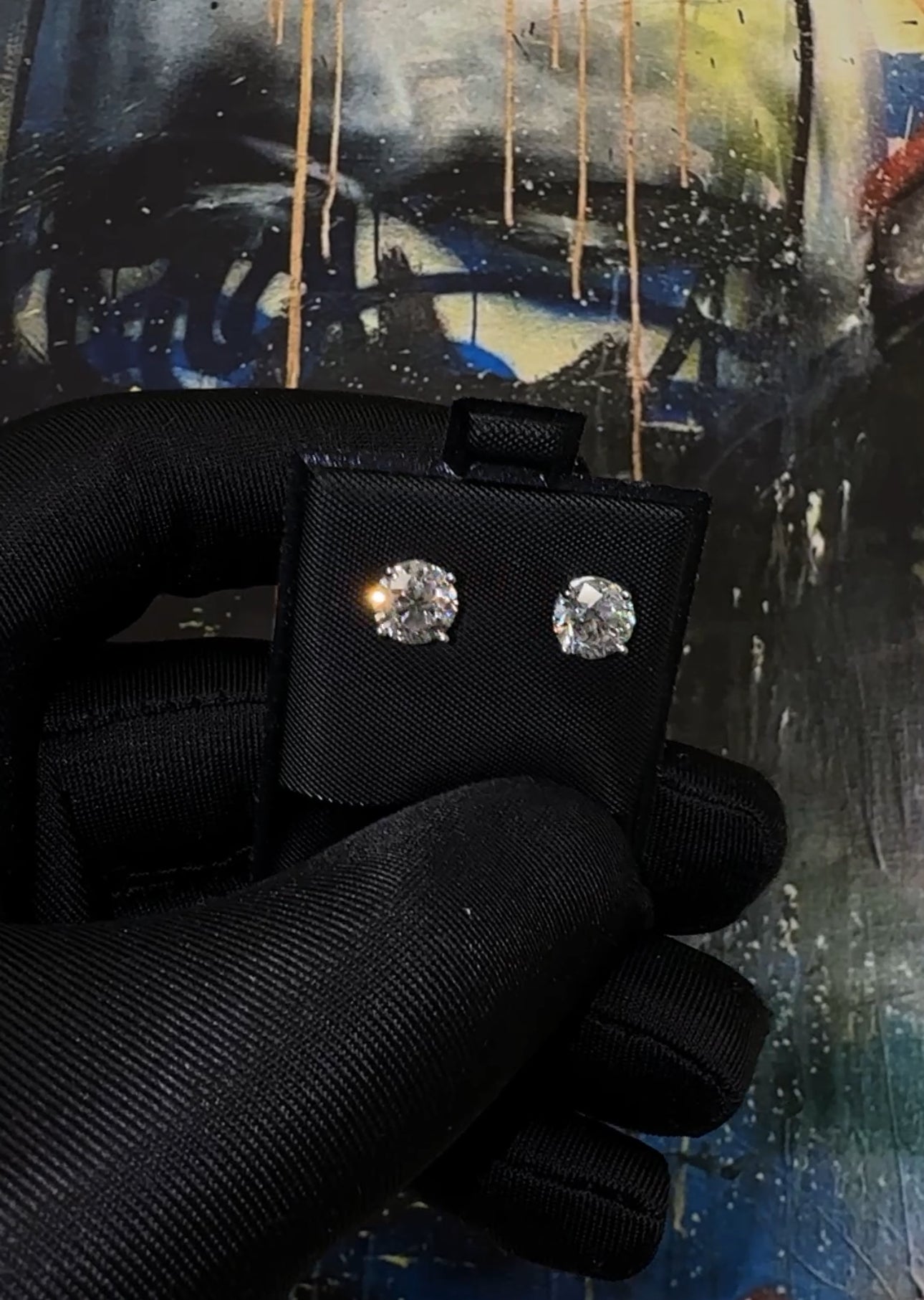 Exquisite 3.01 Carat Total Weight Natural Diamond Studs – Set in 14K White Gold