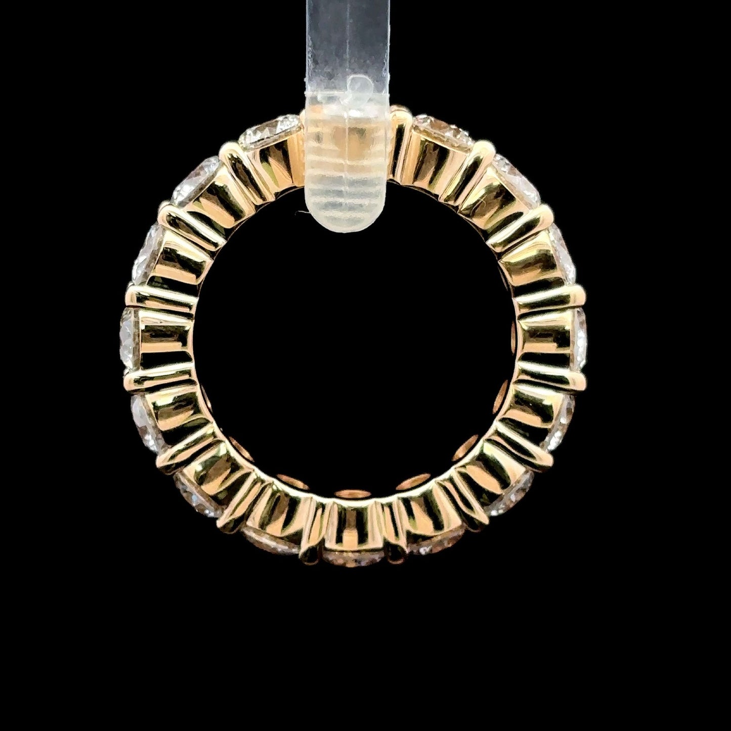 18K Yellow Gold Natural Diamond Eternity Banf β 4 Carats
