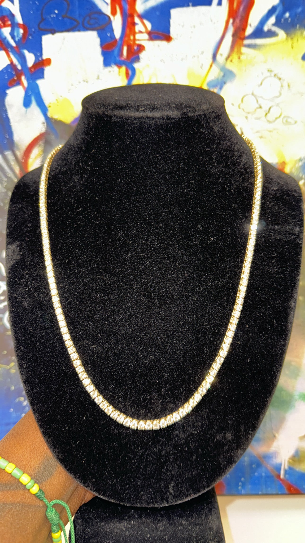 Handmade 20-Pointer Diamond Tennis Chain by Lazo The Jeweller – 20.50 Carats of VS2 Diamonds in 14K Gold