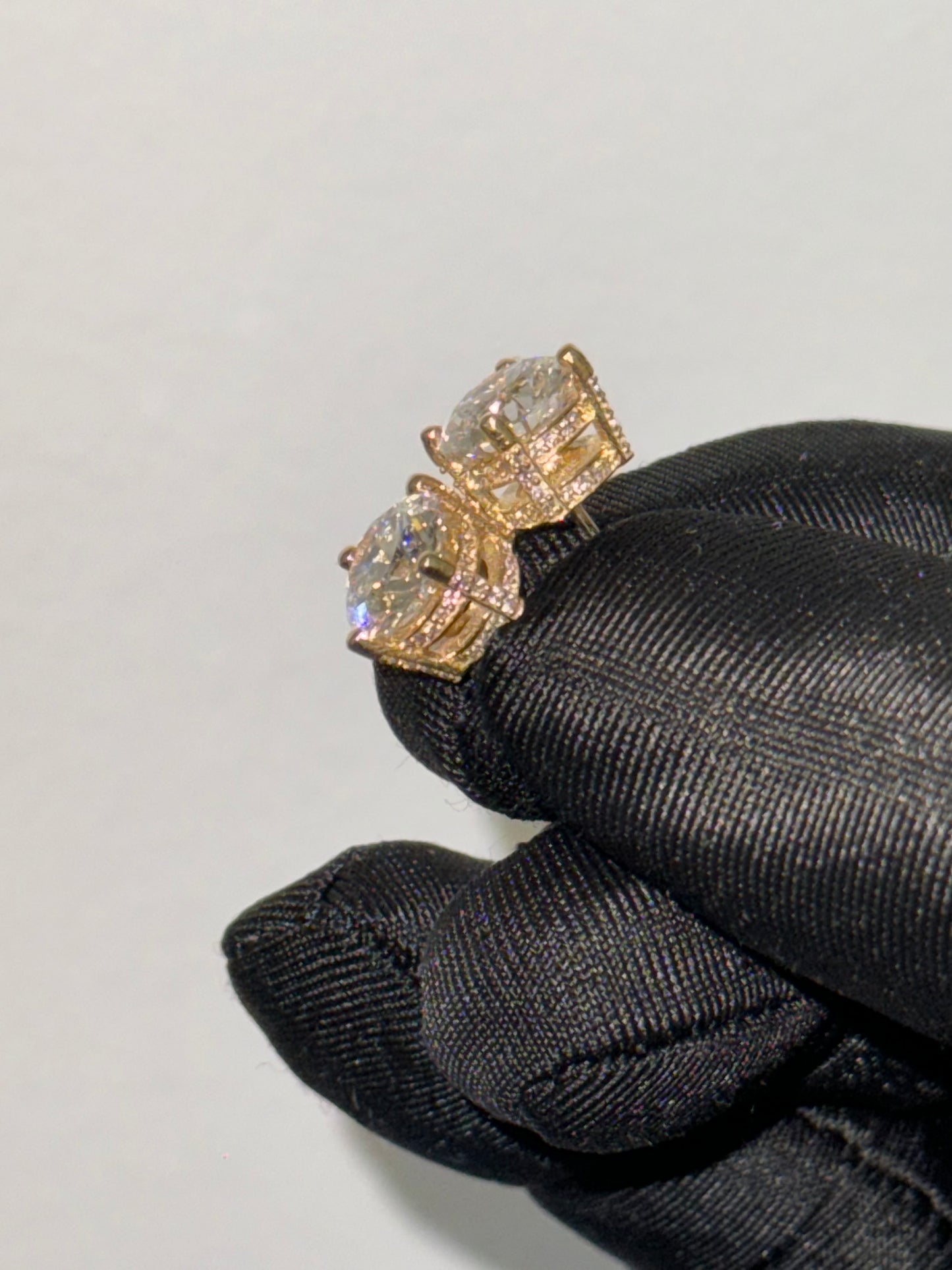Lazo Exclusive Handcrafted 4-Carat Natural Diamond 14k Gold Earrings – Truly One of a Kind
