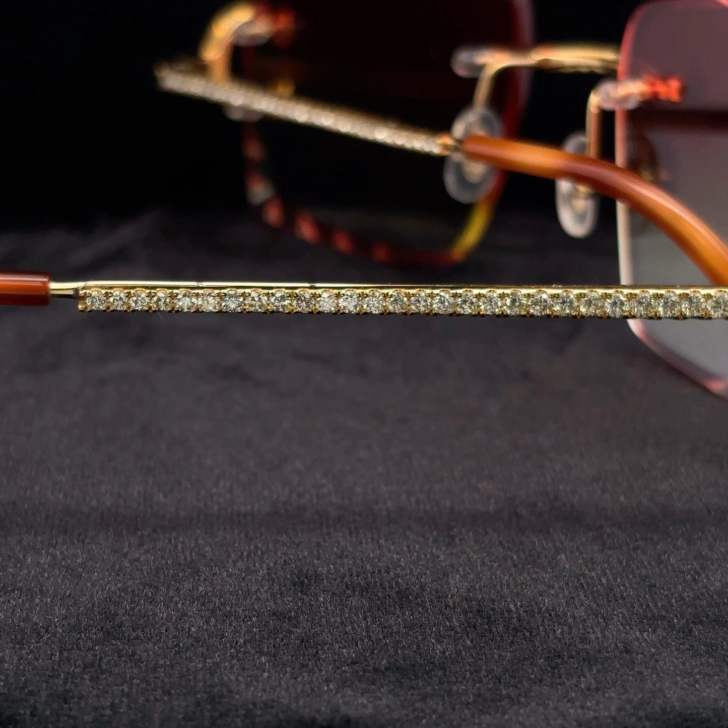 White or Gold Cartier Rimless Wire Frames with 8.7g Gold & 5.49CT VS Diamonds