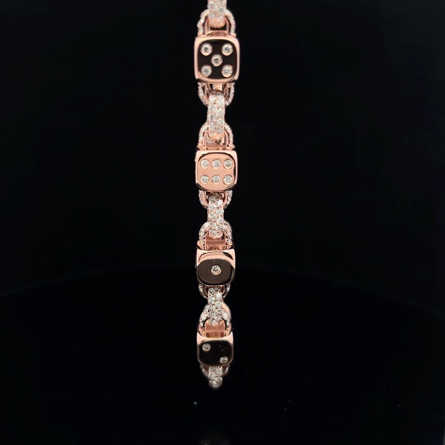 Dice Bracelet 10K Rose Gold