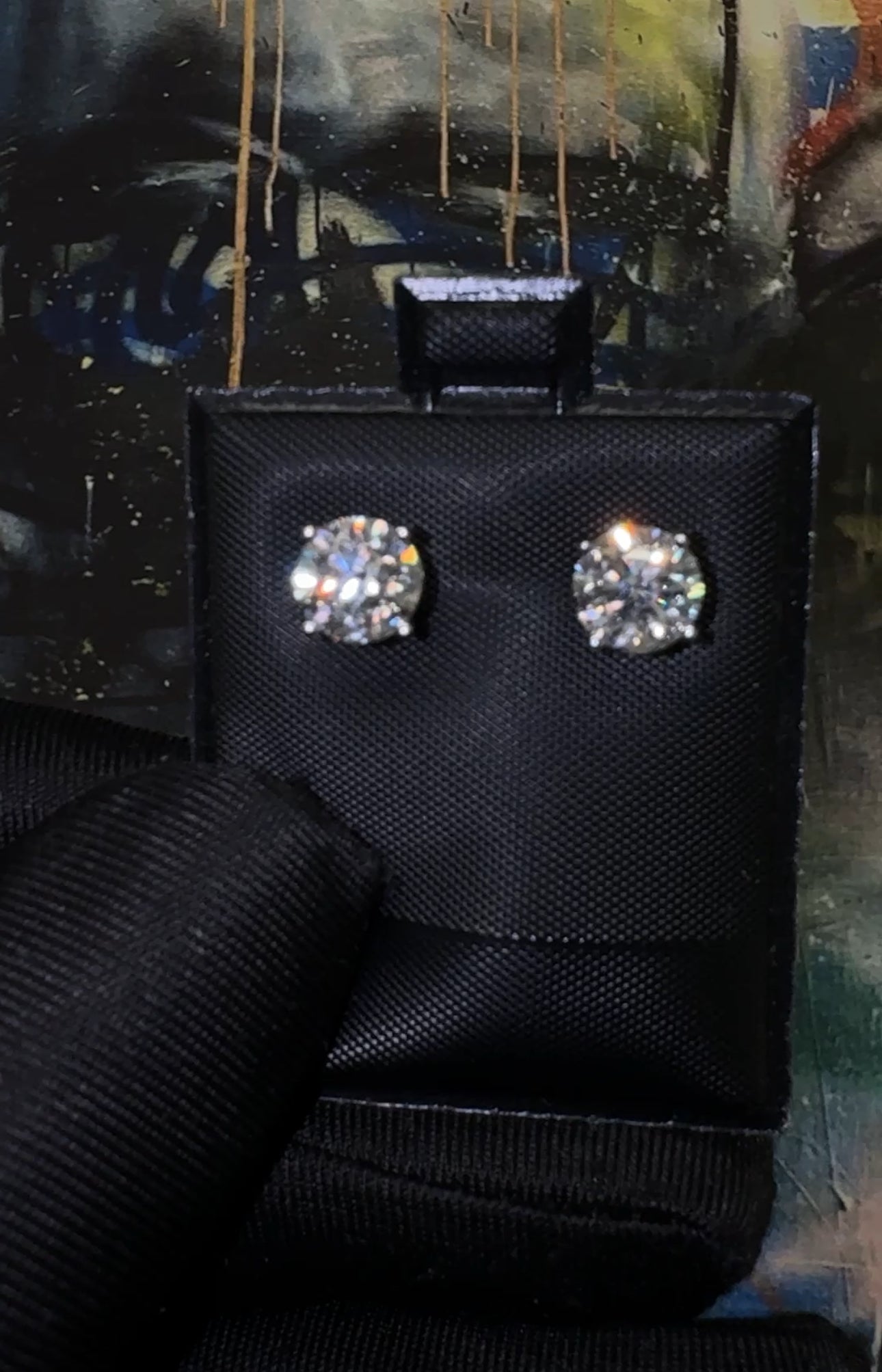 Exquisite 3.01 Carat Total Weight Natural Diamond Studs – Set in 14K White Gold