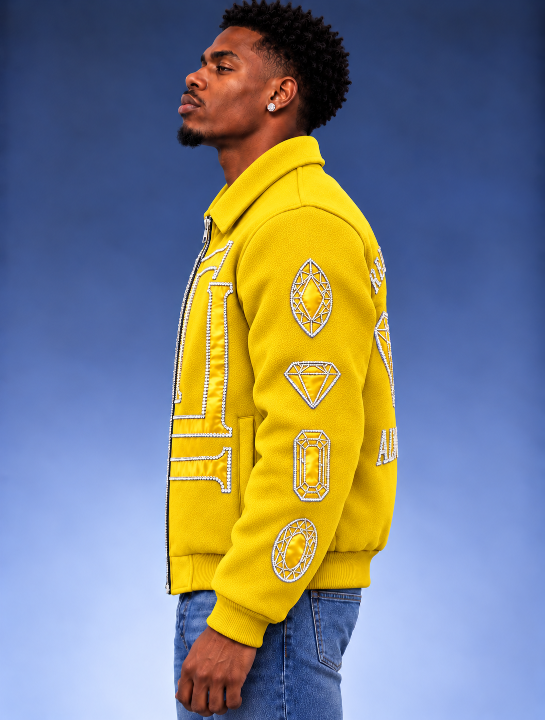 “Real Diamonds Always Shine™ Luxury Men’s Wool Jacket | Limited Edition