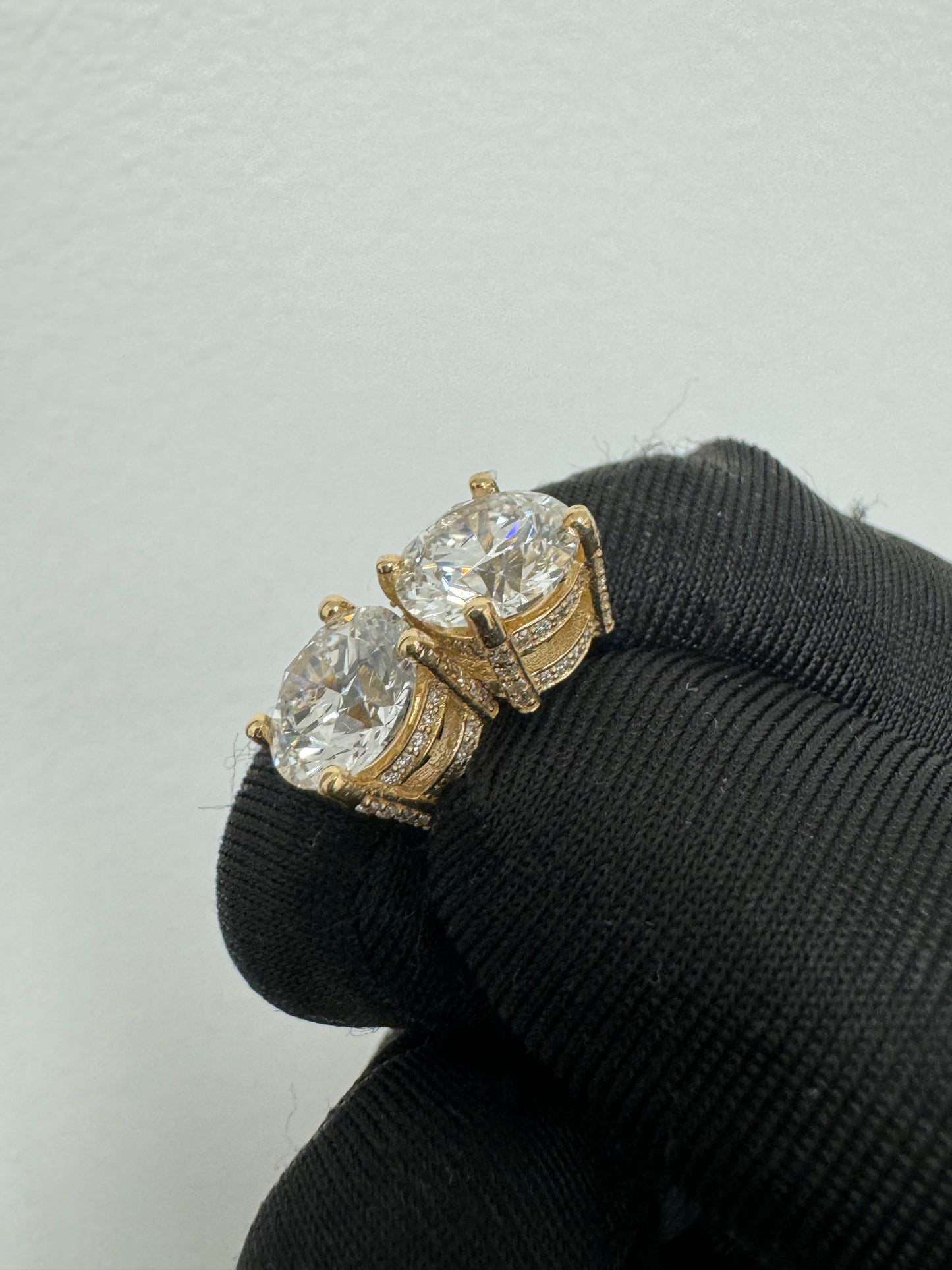 Lazo Exclusive Handcrafted 4-Carat Natural Diamond 14k Gold Earrings – Truly One of a Kind