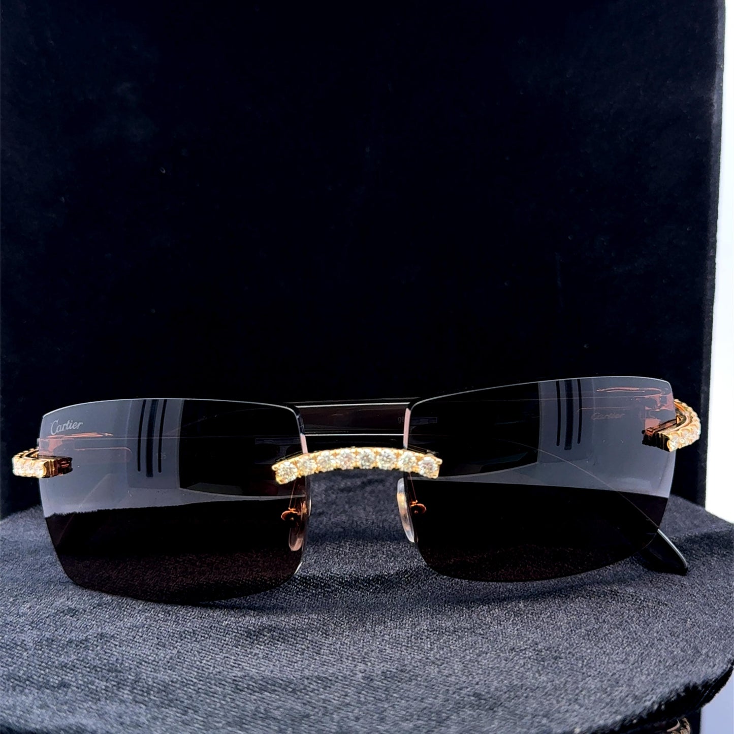 White & Gold Cartier Buffs with 5.9g Gold & 4.16CT VS Diamonds