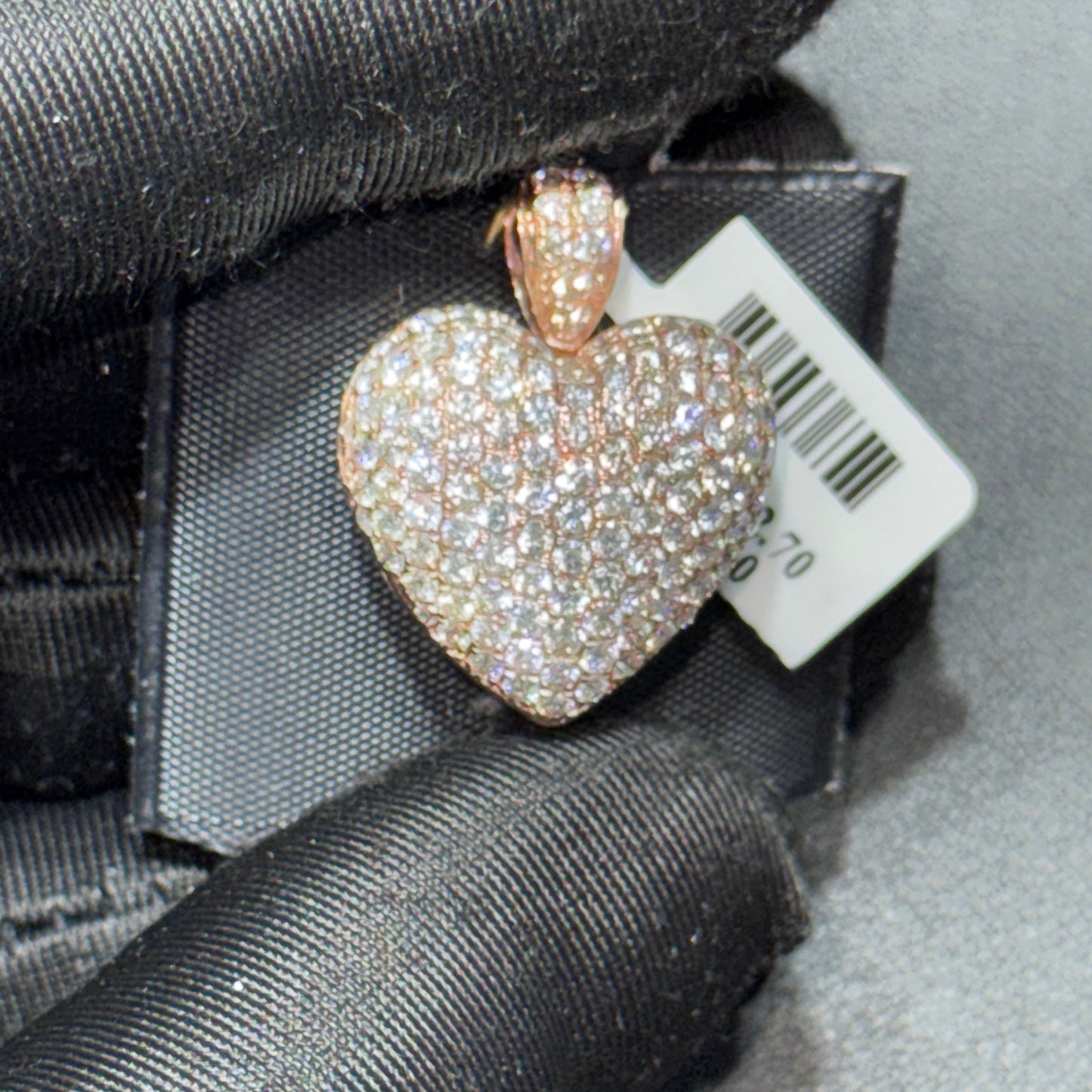 14K Rose Gold .85” Bubble Pendant with 2.70 CT Natural Diamonds & Openable Design