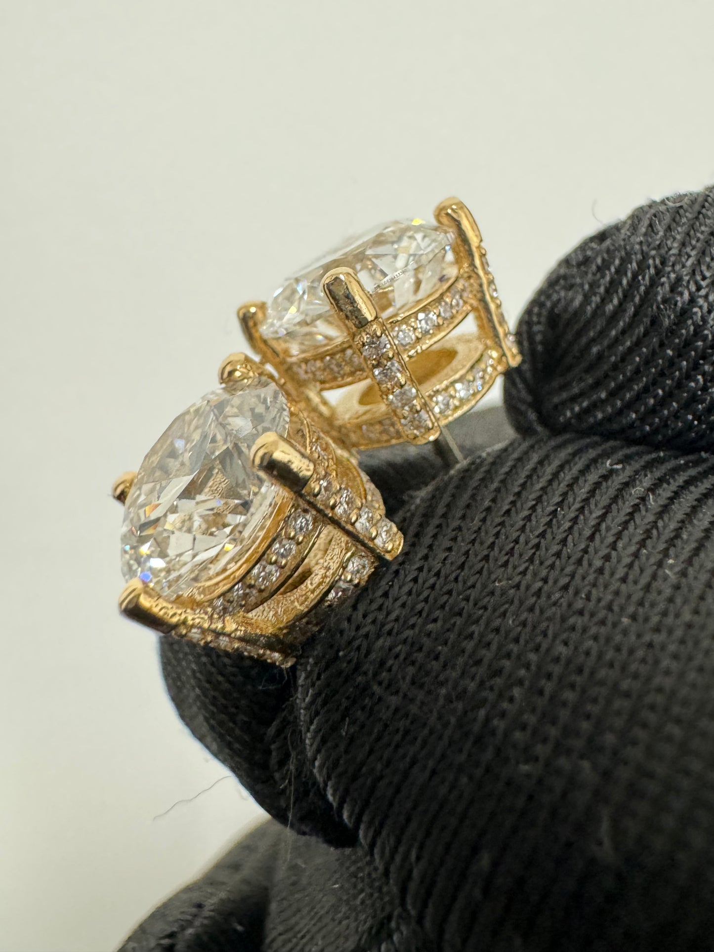 Lazo Exclusive Handcrafted 4-Carat Natural Diamond 14k Gold Earrings – Truly One of a Kind