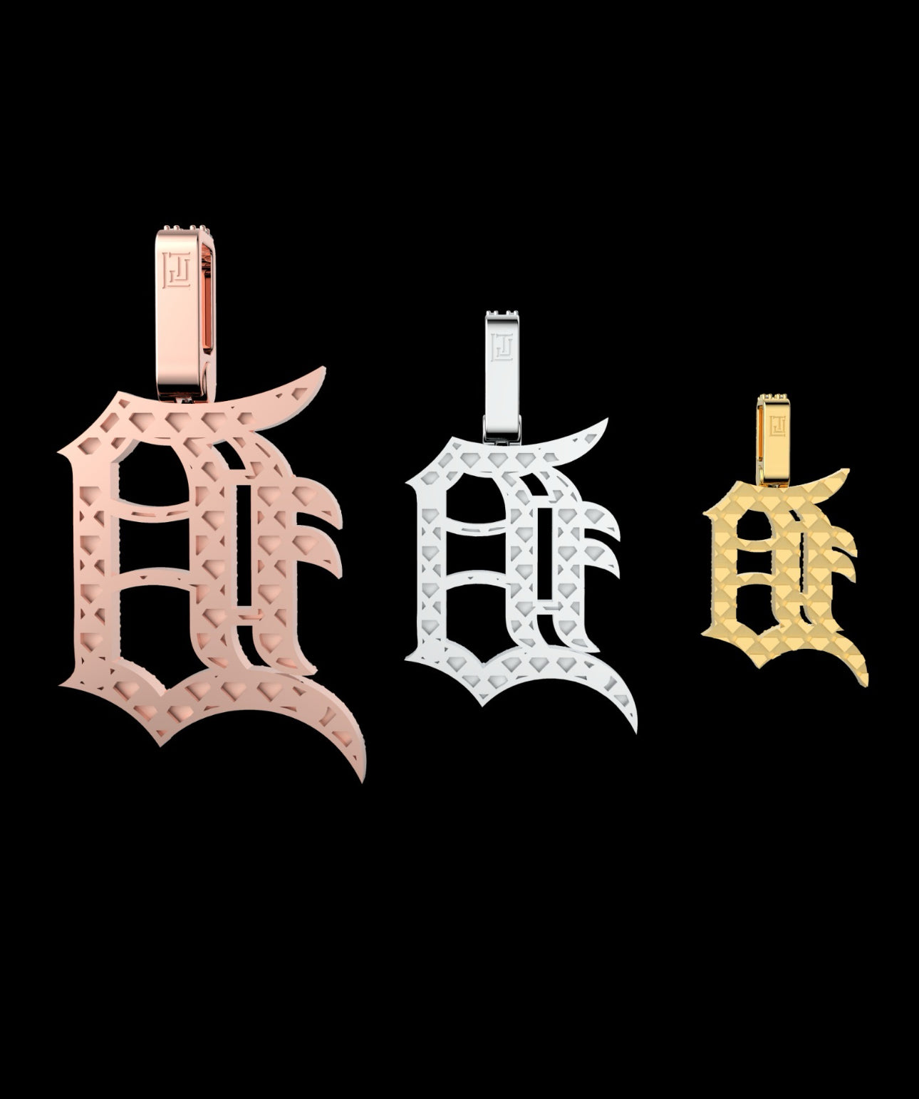 Gold And Diamond D Pendant