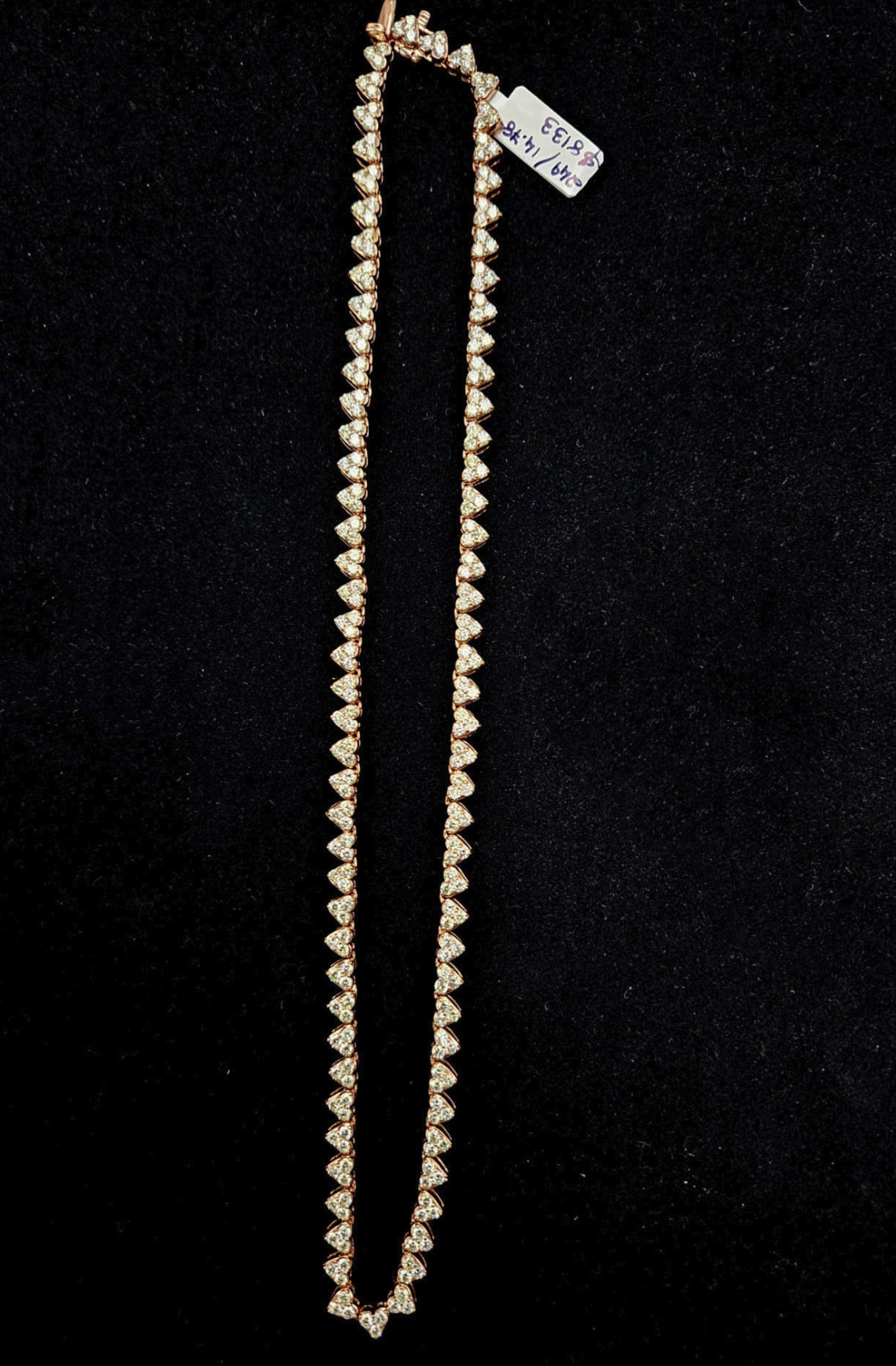 20β Heart-Shaped Mold 3-Diamond Tennis Chain