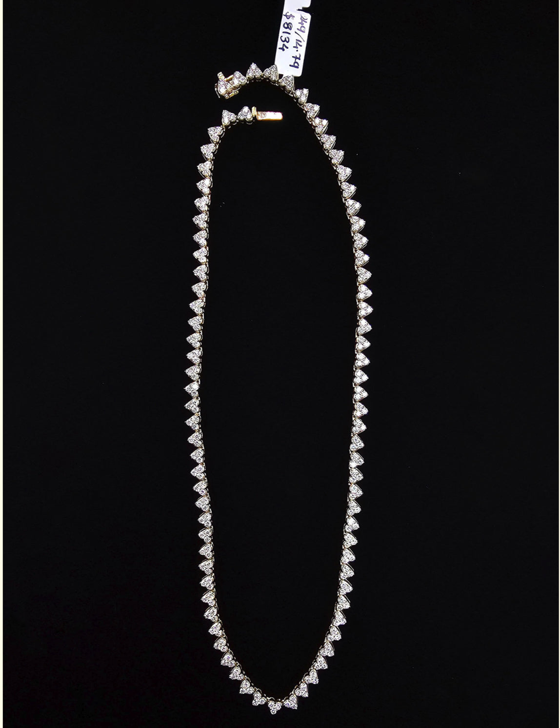 20” Heart-Shaped Mold 3-Diamond Tennis Chain