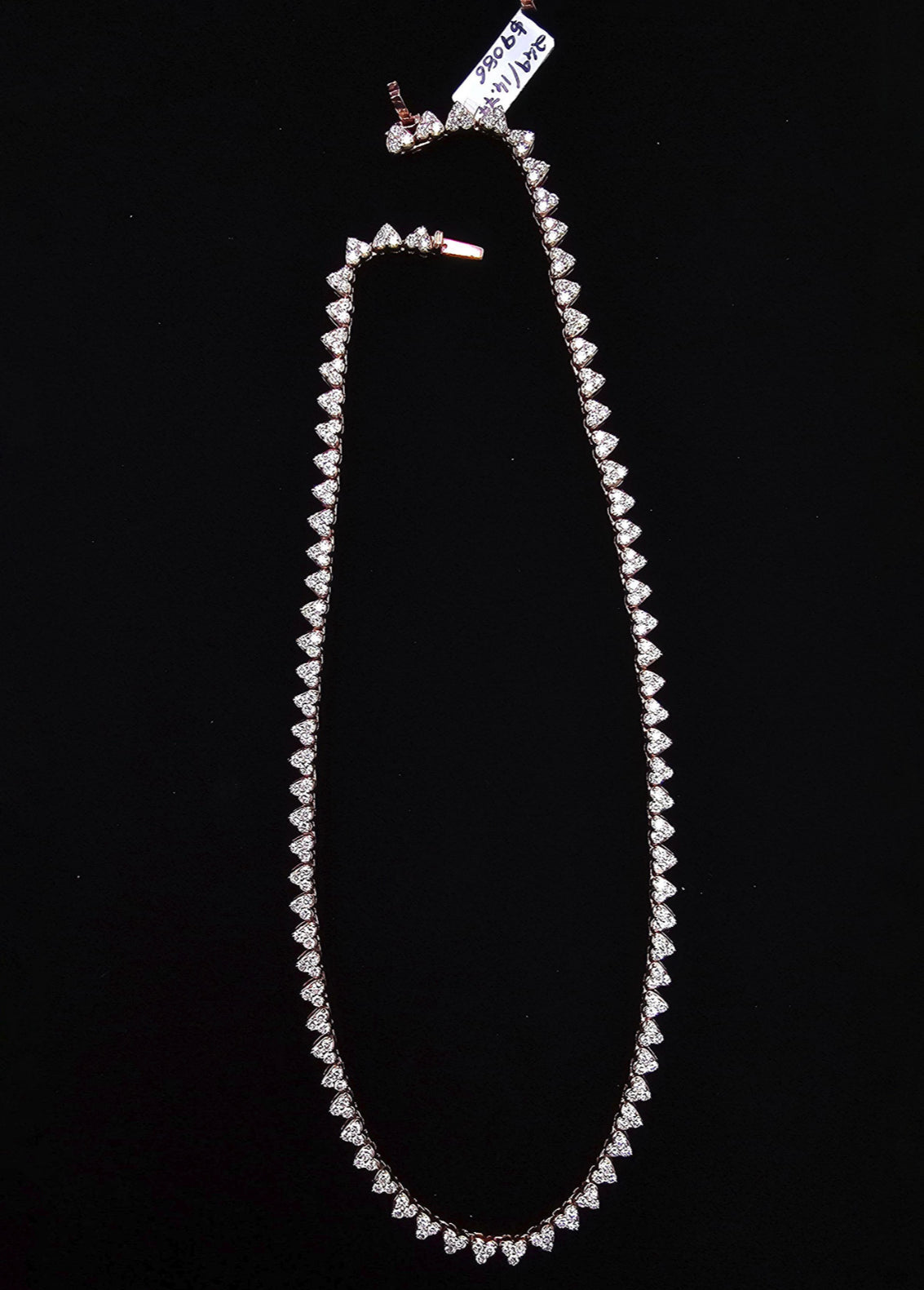 20β Heart-Shaped Mold 3-Diamond Tennis Chain