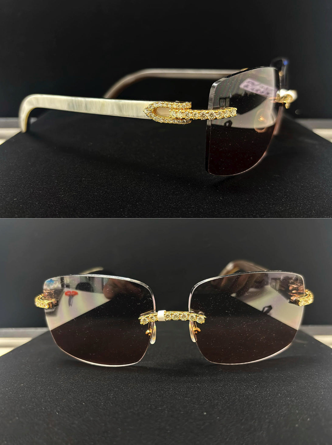 White & Gold Cartier Buffs with 5.9g Gold & 4.16CT VS Diamonds