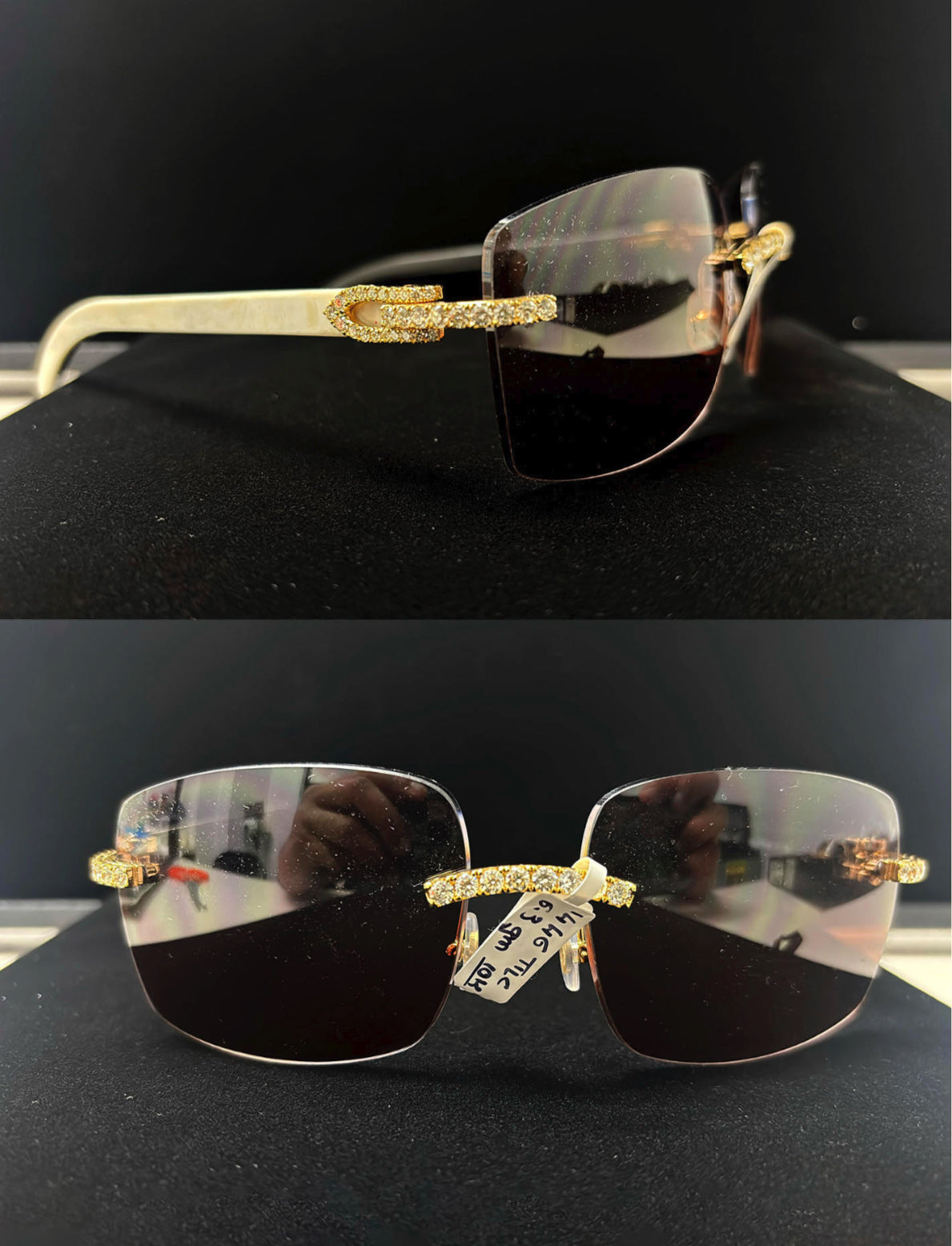 White & Gold Cartier Buffs with 10K Gold & 4.09CT VS Diamonds