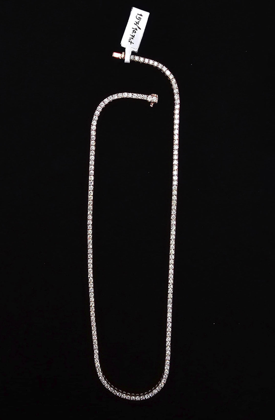 18” Diamond Tennis Chain – 24.7g Rose Gold & 10.91CT Round Diamonds