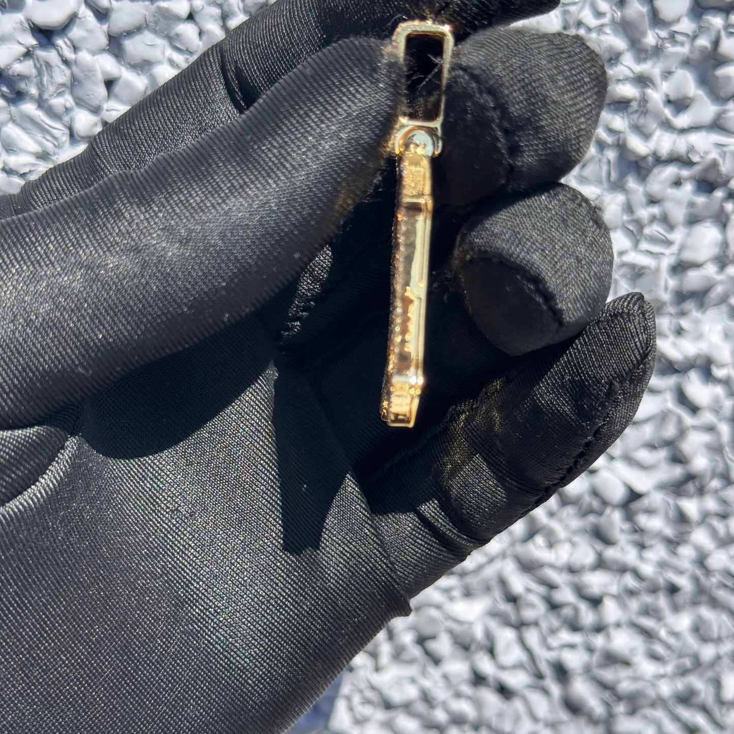 Gold And Diamond D Pendant