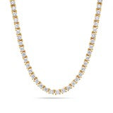 25 Pointer Natural Diamond Tennis Chain Necklace 10K 16"-24"