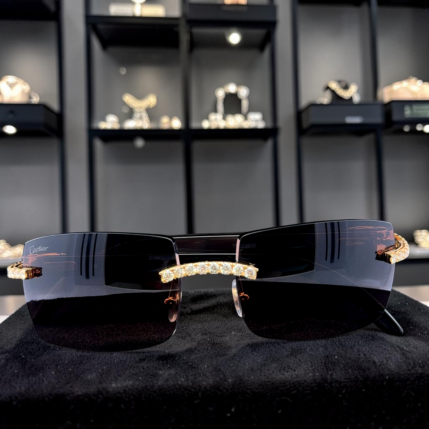 White & Gold Cartier Buffs with 5.9g Gold & 4.16CT VS Diamonds