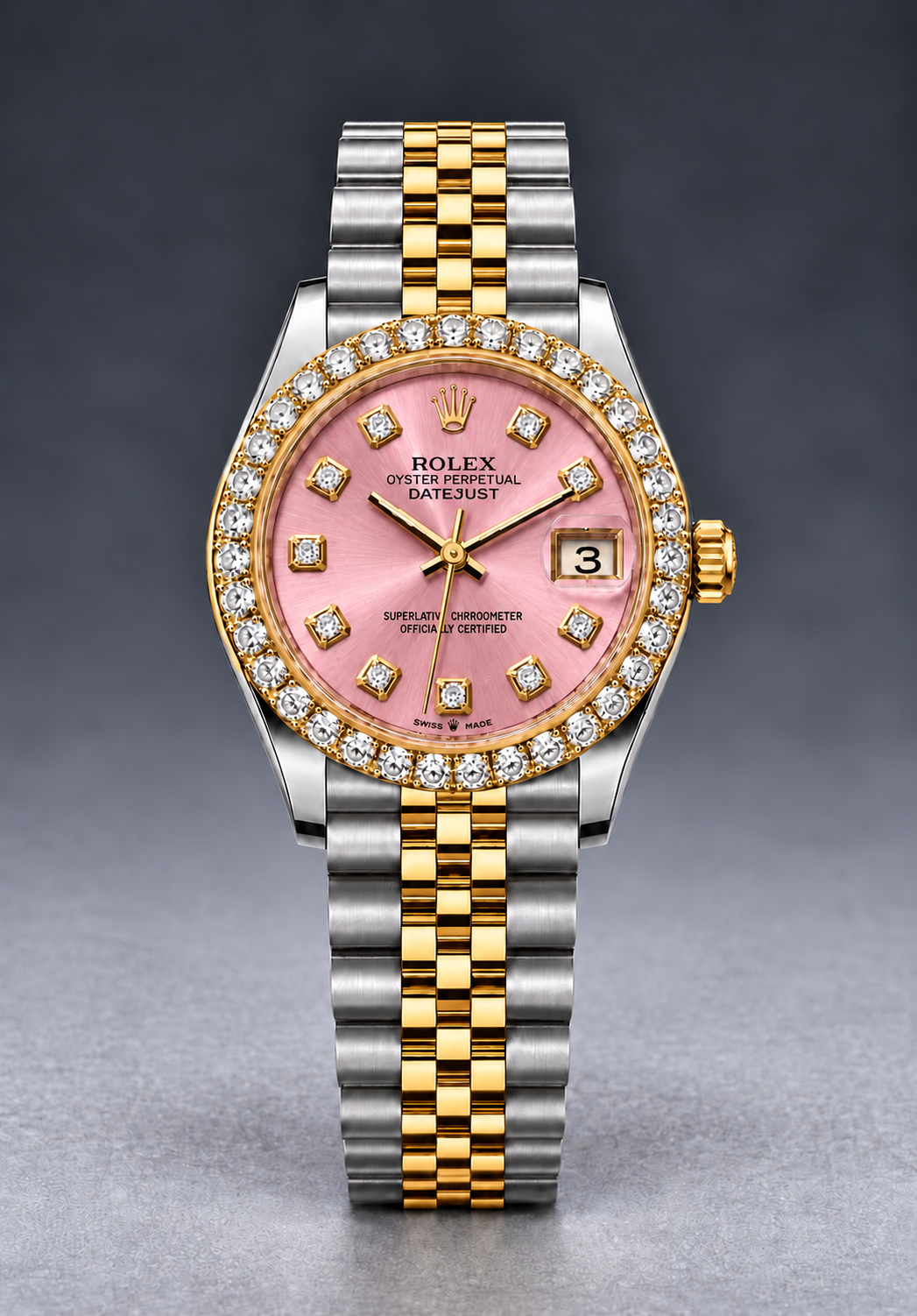 Rolex Datejust 31mm Two-Tone Champagne Dial with Diamond Bezel & Jubilee Bracelet