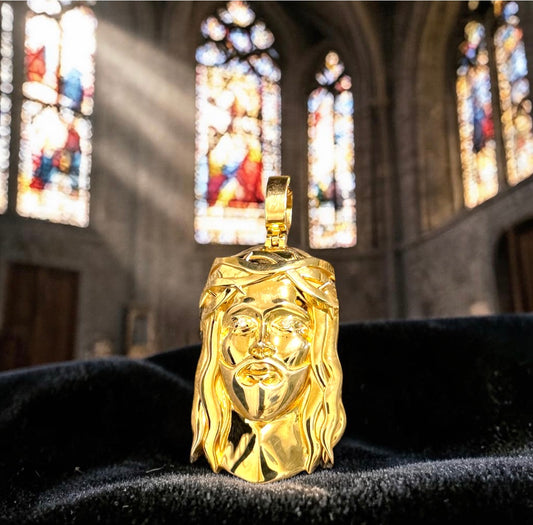 Gold Lazo Jesus Pendant - Designed by Lazo The Jeweller