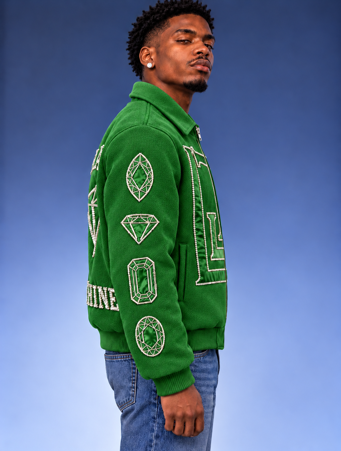 “Real Diamonds Always Shine™ Luxury Men’s Wool Jacket | Limited Edition