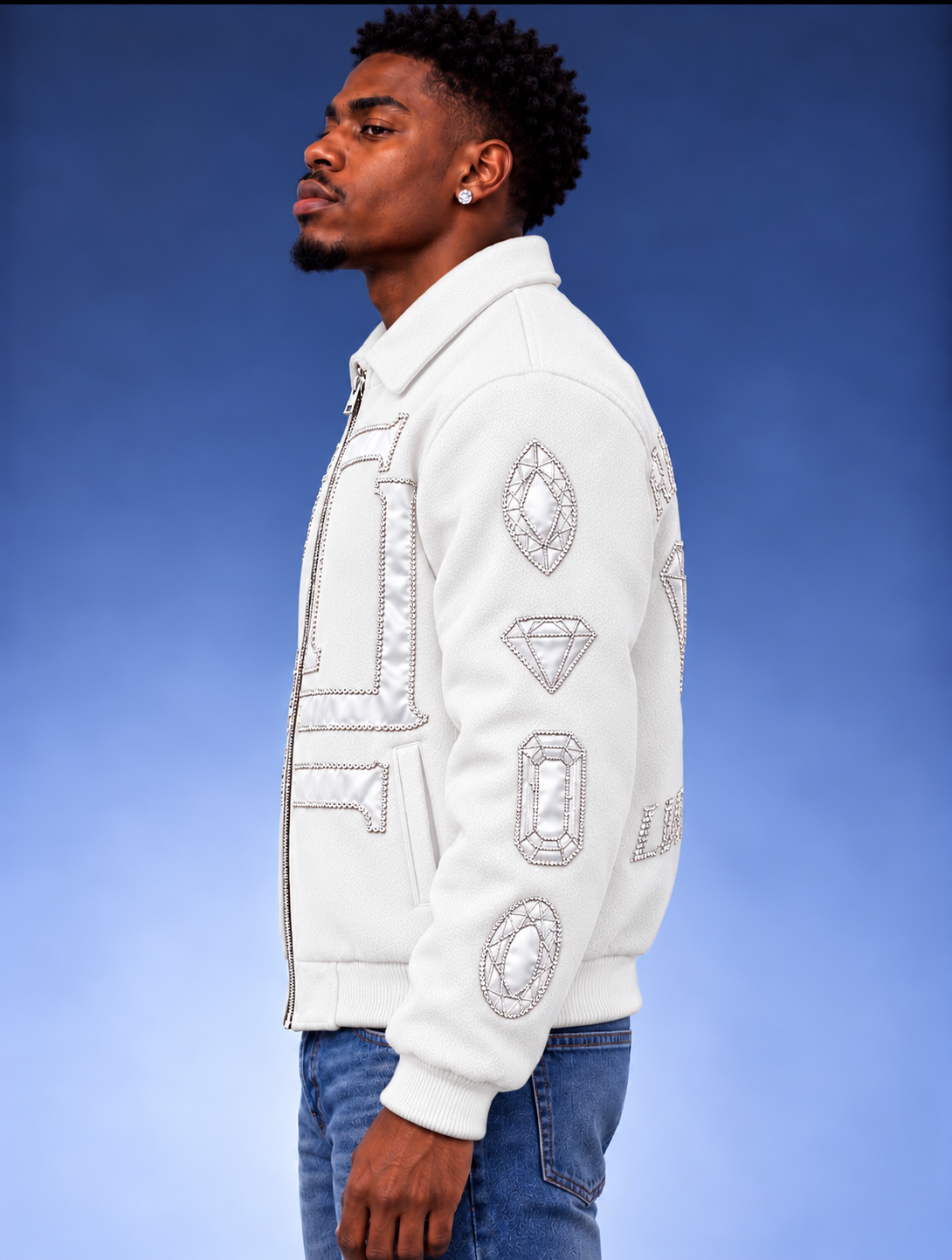 “Real Diamonds Always Shine™ Luxury Men’s Wool Jacket | Limited Edition