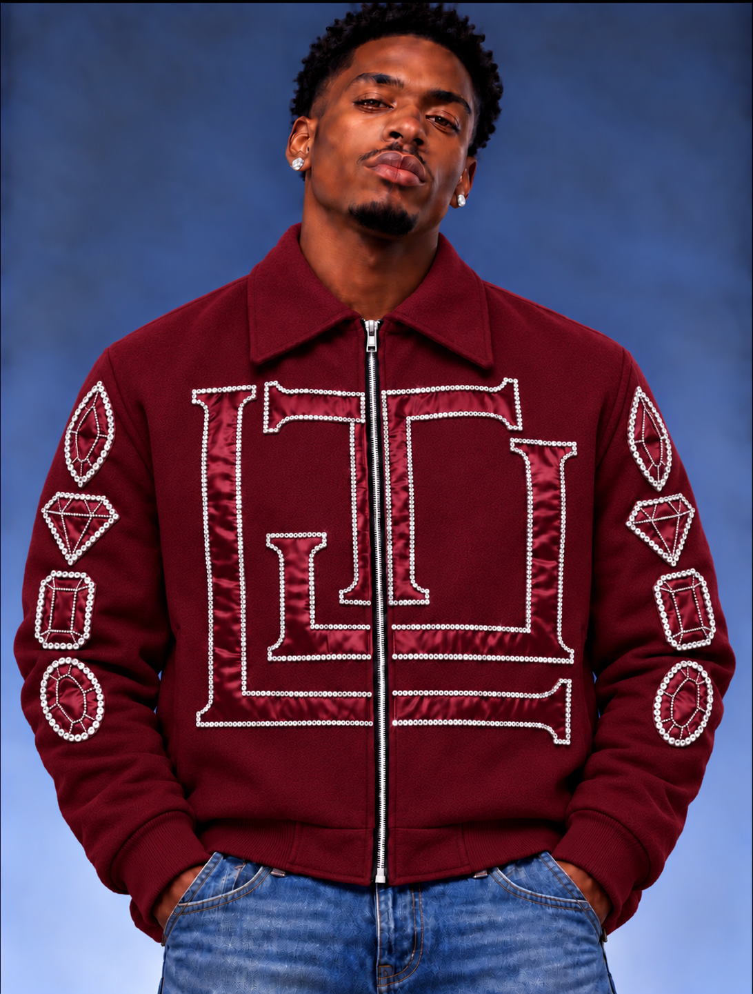 “Real Diamonds Always Shine™ Luxury Men’s Wool Jacket | Limited Edition