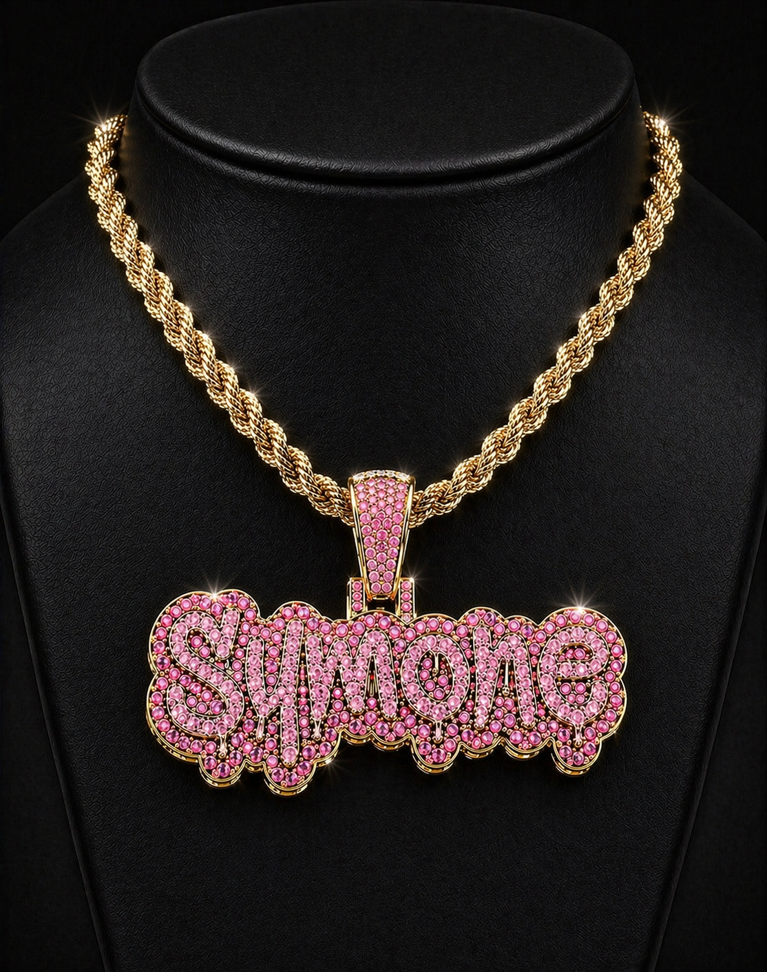 10k Gold VS1 Natural Diamond 3” Wide Custom Pendant Deposit