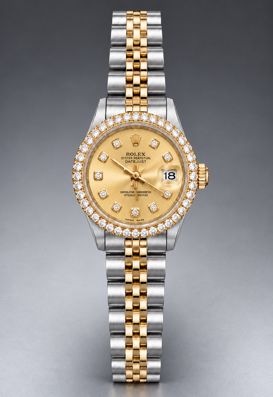 Rolex Datejust 26MM Two-Tone Oyster | Diamond Bezel | Diamond Dial