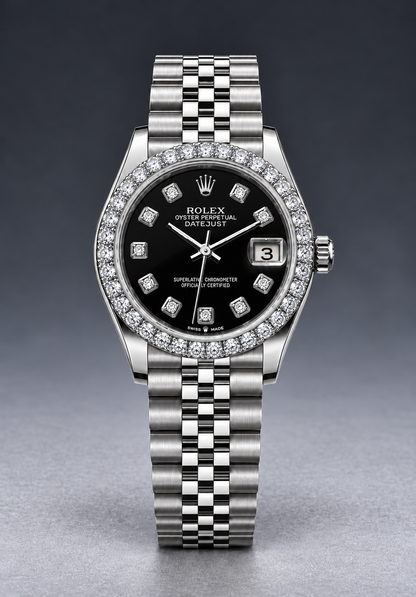 Rolex Datejust 31MM Diamond Silver Dial Super Jubilee Bracelet