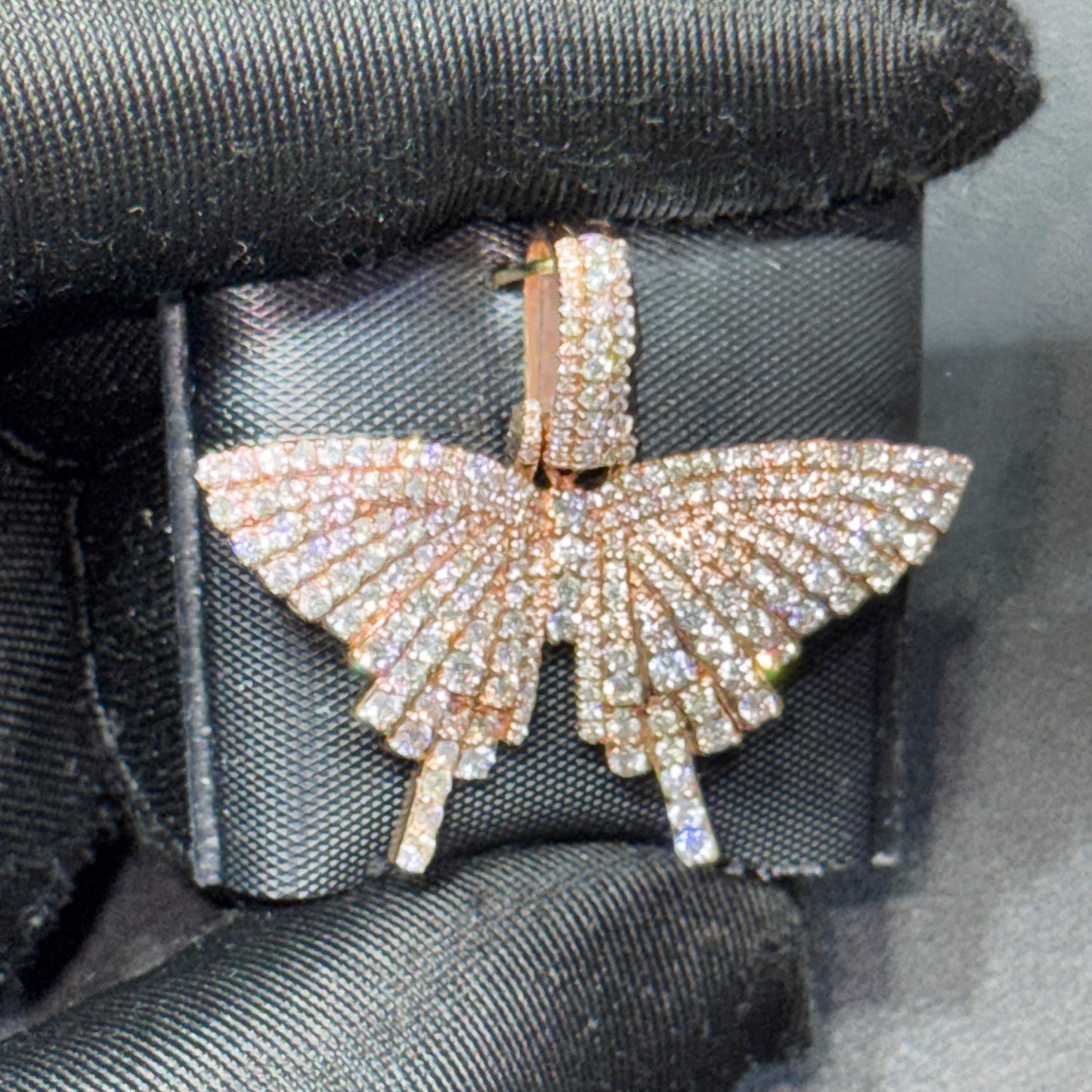 14K Yellow or Rose Gold Diamond Butterfly Pendant – 1.95-2.00 CT