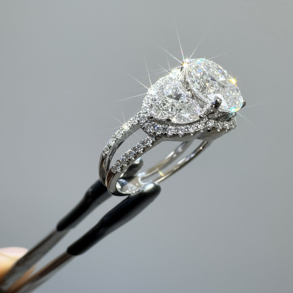 4.20ct Natural Round Brilliant Diamond Engagement Ring | G Color SI2 | EGL Certified | Split Shank Halo Setting