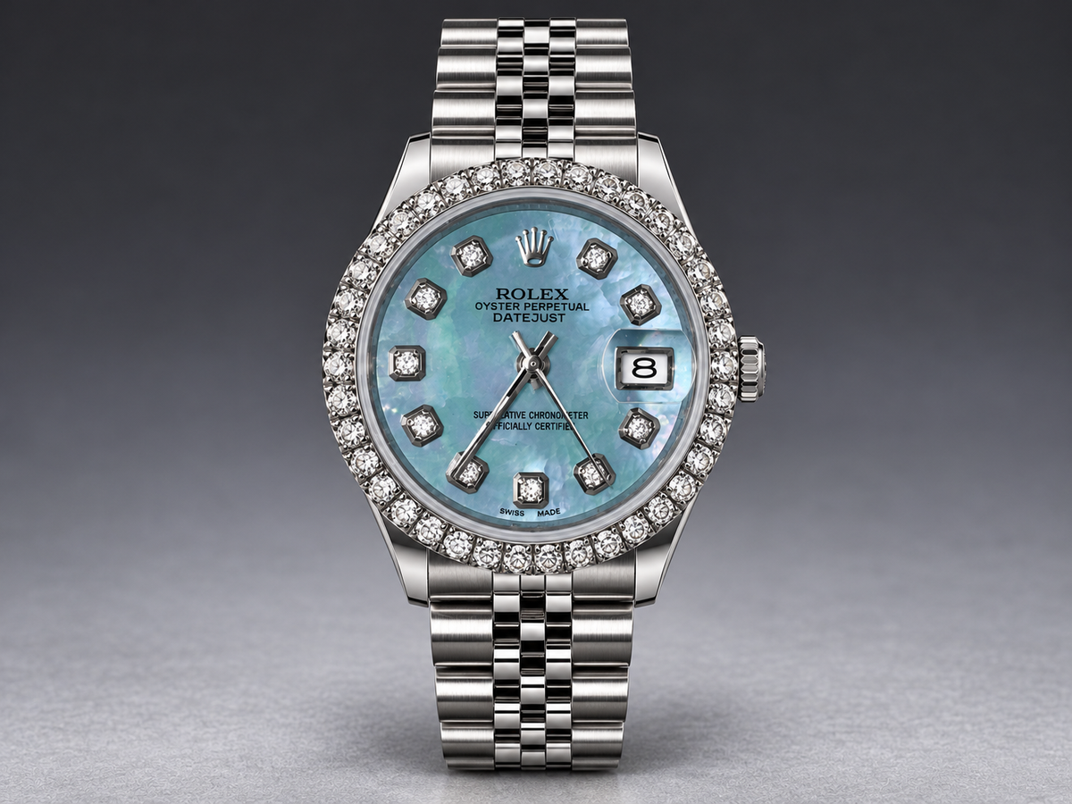 Rolex Datejust 31MM Diamond Silver Dial Super Jubilee Bracelet