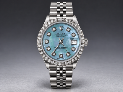 Rolex Datejust 31MM Diamond Silver Dial Super Jubilee Bracelet