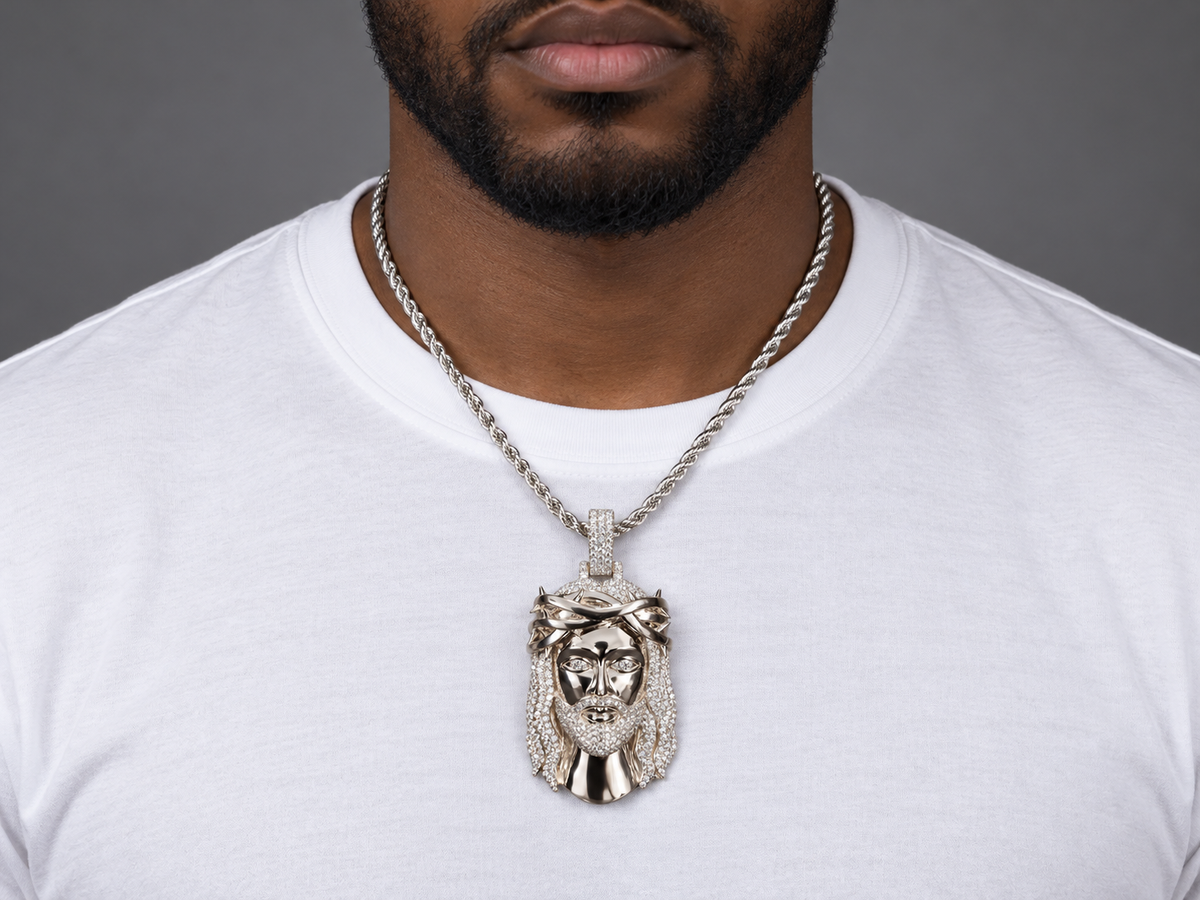 Lazo The Jeweller Jesus Pendant - Gold & Diamond Masterpiece