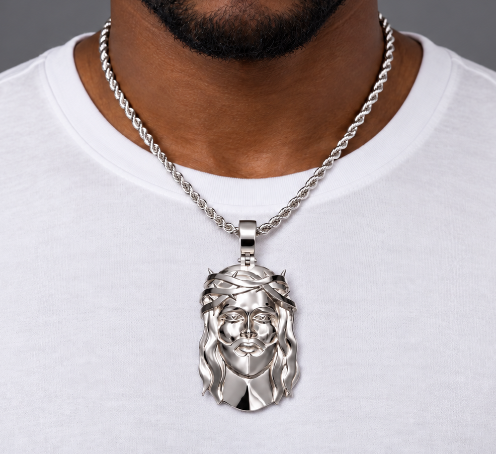 Gold Lazo Jesus Pendant - Designed by Lazo The Jeweller