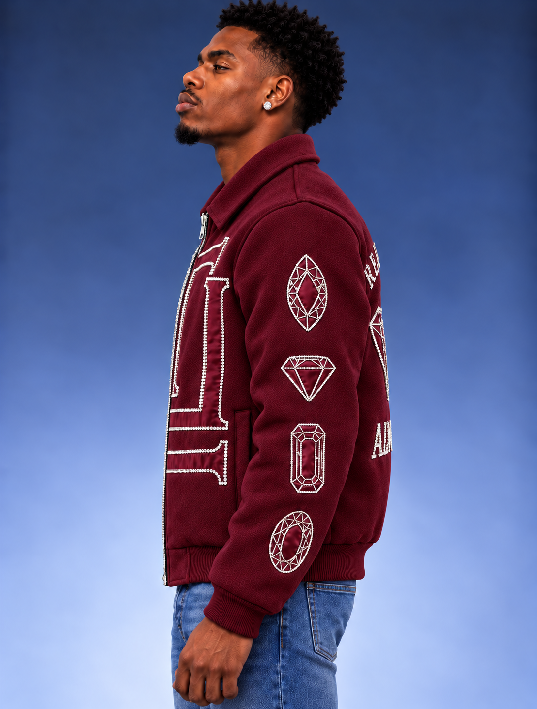 “Real Diamonds Always Shine™ Luxury Men’s Wool Jacket | Limited Edition