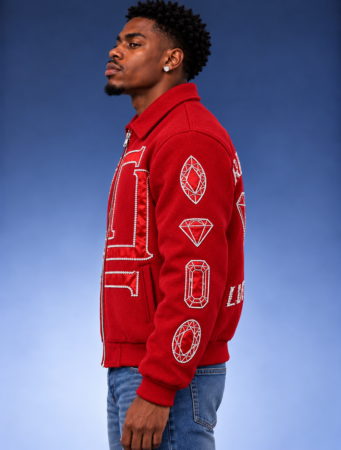 “Real Diamonds Always Shine™ Luxury Men’s Wool Jacket | Limited Edition