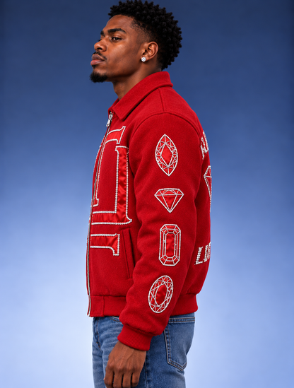“Real Diamonds Always Shine™ Luxury Men’s Wool Jacket | Limited Edition