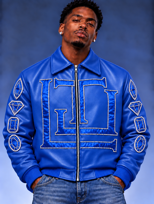 Real Diamonds Always Shine™ Luxury Leather Jacket Limited Edition
