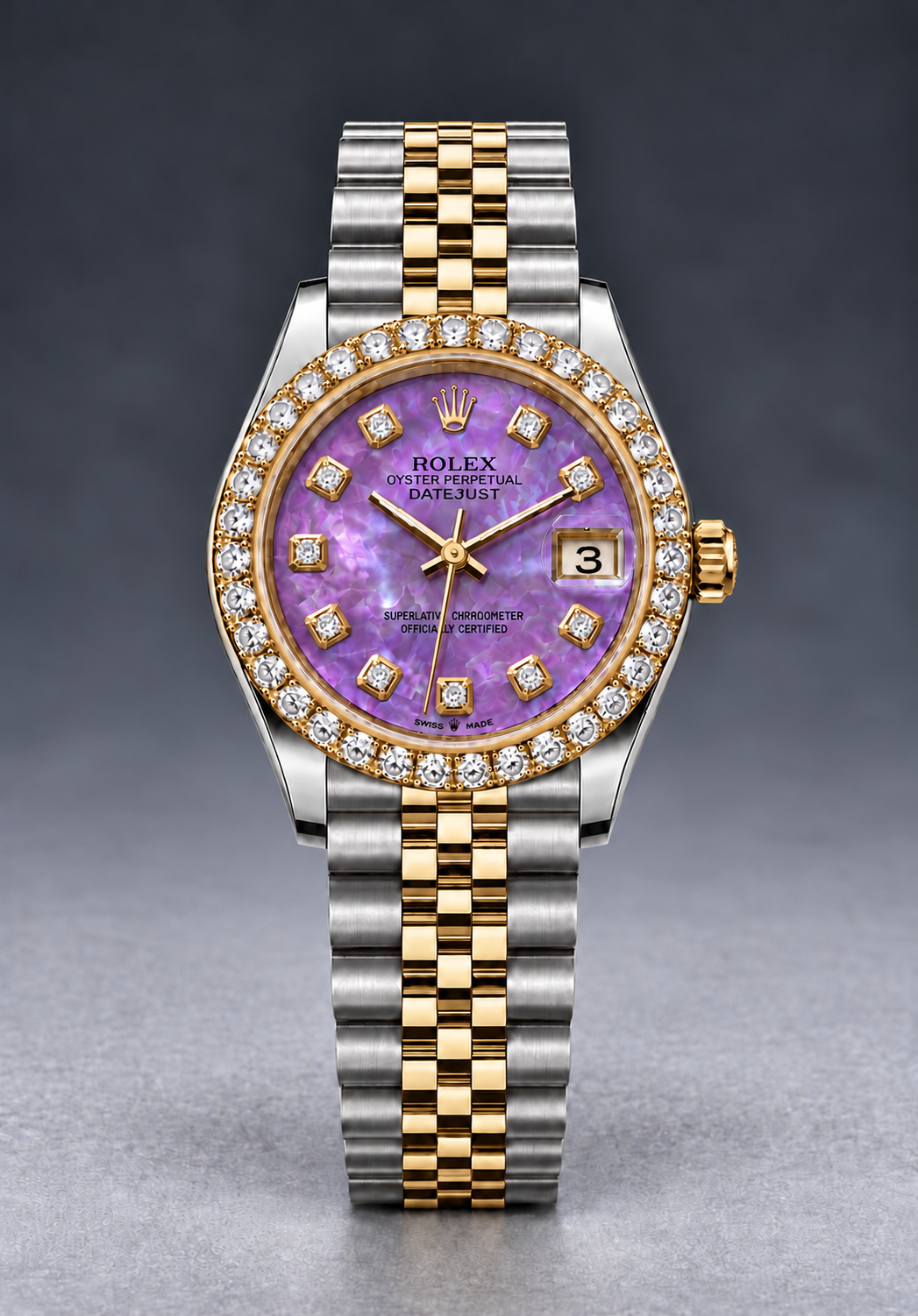 Rolex Datejust 31mm Two-Tone Champagne Dial with Diamond Bezel & Jubilee Bracelet