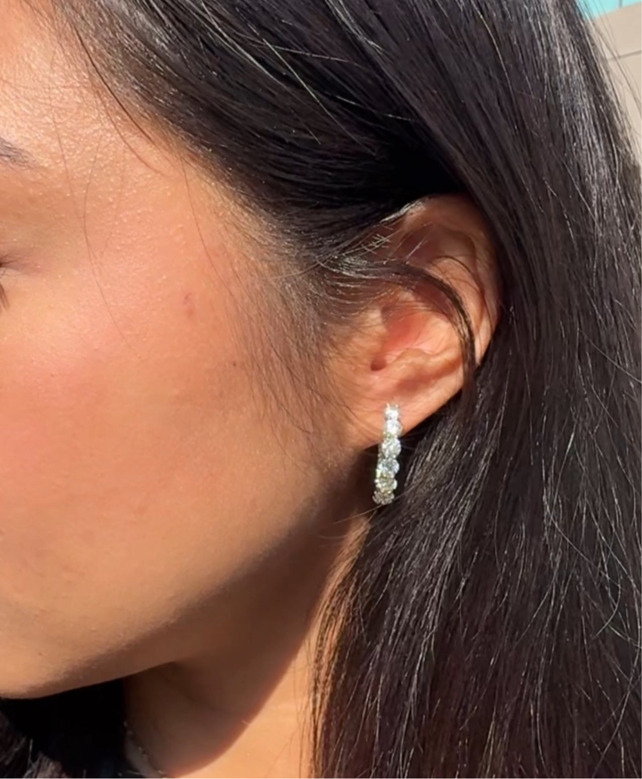 “Eclat Noir” 25 Pointer Natural Diamond Hoops