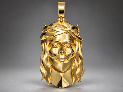 Gold Lazo Jesus Pendant - Designed by Lazo The Jeweller