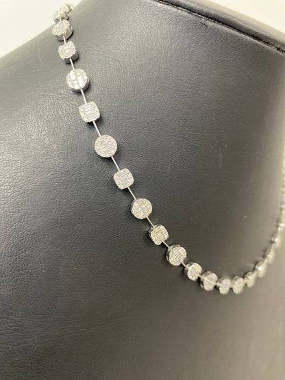 14K White Gold Diamond Necklace – Approx. VS1 4.20 CTW | 17 Inch