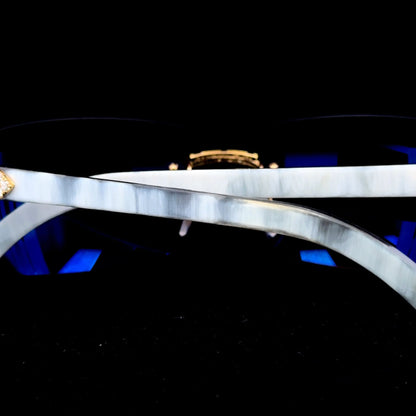 White & Gold Cartier Buffs with 5.9g Gold & 4.16CT VS Diamonds