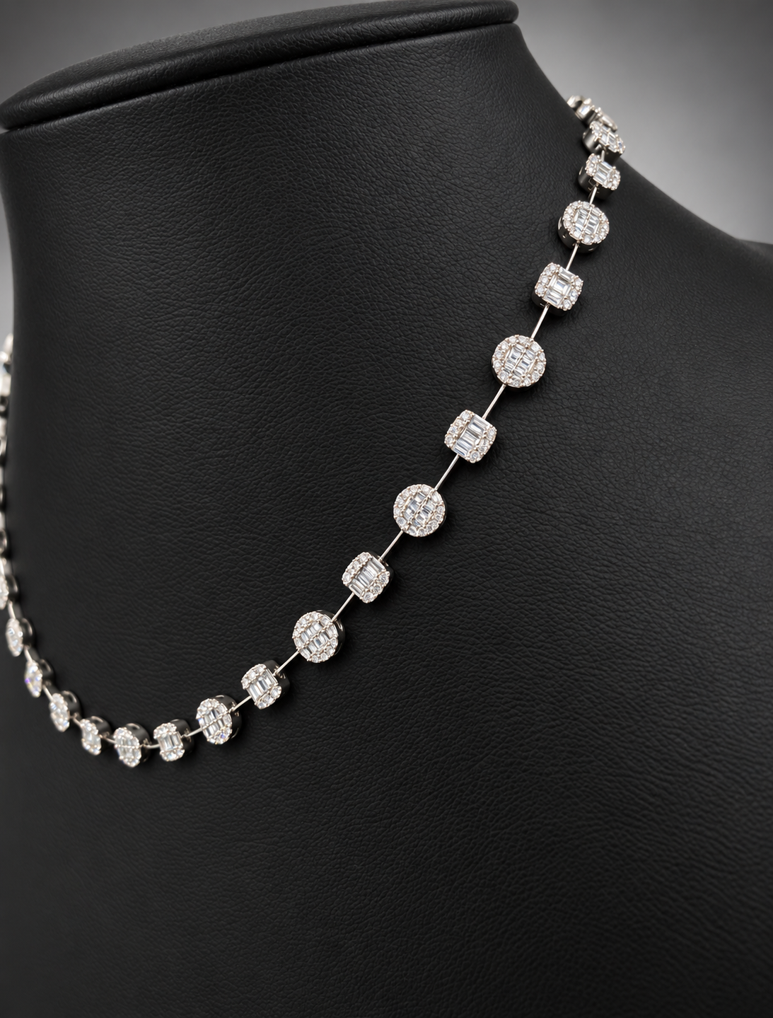 14K White Gold Diamond Necklace – Approx. VS1 4.20 CTW | 17 Inch