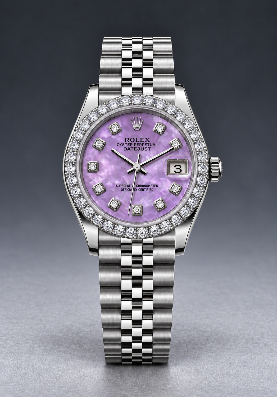 Rolex Datejust 31MM Diamond Silver Dial Super Jubilee Bracelet