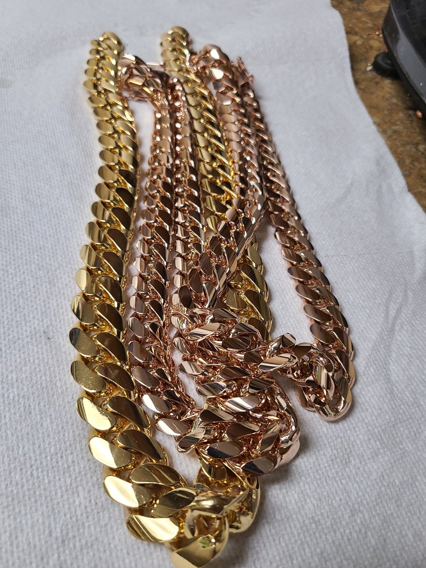 Handmade Miami Cuban Link Chains In 10 & 14k Solid