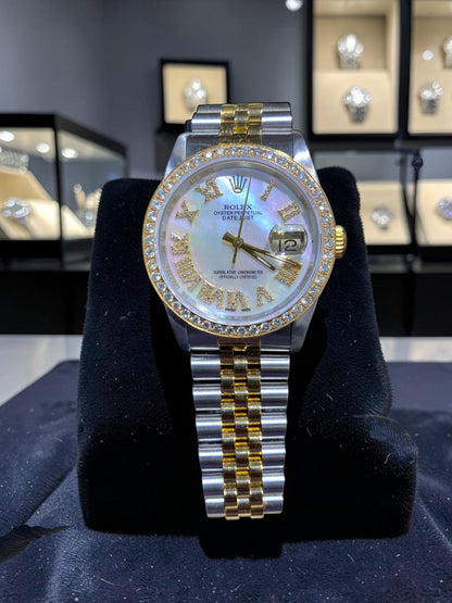 Rolex 36MM Datejust Two Tone & Stainless Steel Models With Box
