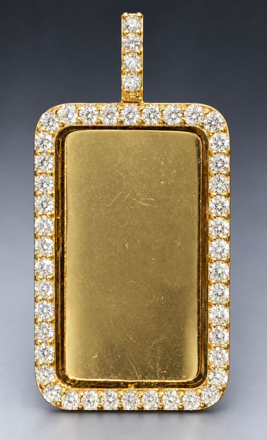 10K Yellow Gold Flip Memory Pendant – VS Natural Diamond Frame